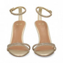 Sandalia Gilda 2 Tiras Strass Oro  EXE