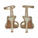 Sandalia Gilda 2 Tiras Strass Oro  EXE