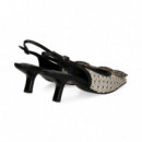 sin Talon Aplique Rafia Multi Negro  LODI