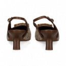 sin Talon Aplique Rafia Multi Marron  LODI