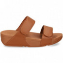 Pala 2 Tiras Velcros Cuero  FITFLOP