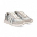 DEPORTIVO ANTE+NYLON PLATA