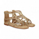 Esclava Talon Alto Piedras Beige  ALMA EN PENA