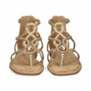 Esclava Talon Alto Piedras Beige  ALMA EN PENA