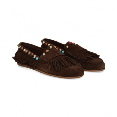 Mocasin Flecos ante Cuero  INUOVO