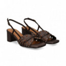 Sandalia Tachas+rafia Moka  NOA HARMON