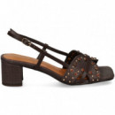 Sandalia Tachas+rafia Moka  NOA HARMON