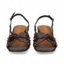 Sandalia Tachas+rafia Moka  NOA HARMON
