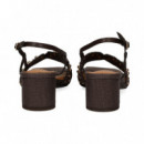 Sandalia Tachas+rafia Moka  NOA HARMON