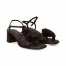 Sandalia Flor Negro  NOA HARMON