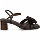 Sandalia Flor Negro  NOA HARMON