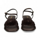 Sandalia Flor Negro  NOA HARMON