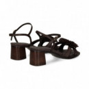Sandalia Flor Negro  NOA HARMON