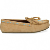 Mocasin Cuentas ante Beige  DE SIENA