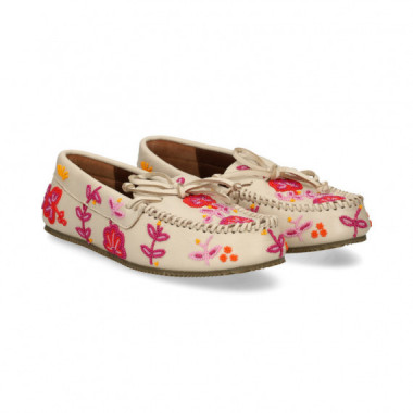 Mocasin Cuentas Flores Rosa Hielo  DE SIENA