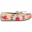 Mocasin Cuentas Flores Rosa Hielo  DE SIENA
