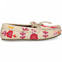 Mocasin Cuentas Flores Rosa Hielo  DE SIENA