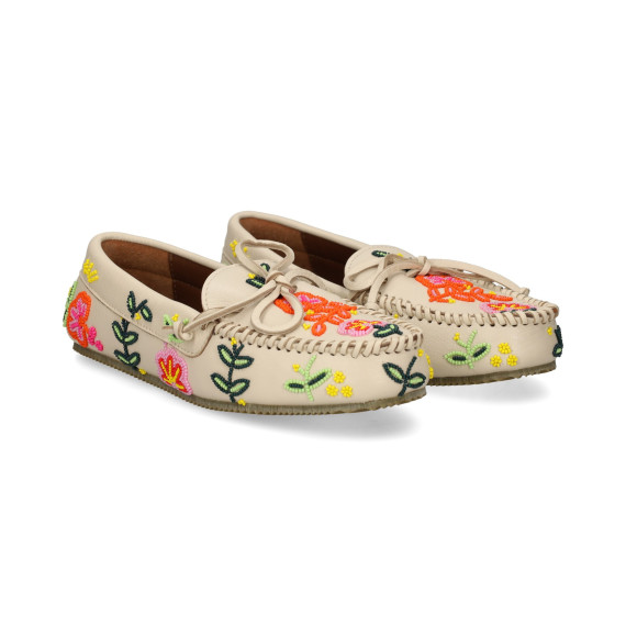 Mocasin Cuentas Flores Multi Hielo  DE SIENA