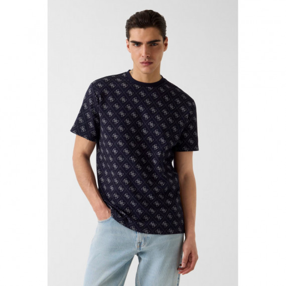 Camiseta con logo Jacquard de Guess