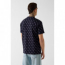 Camiseta con logo Jacquard de Guess