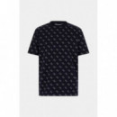 Camiseta con logo Jacquard de Guess