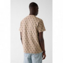Camiseta con logo Jacquard de Guess