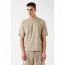 Camiseta Ovidio con estampado logo 4G Peony de Guess