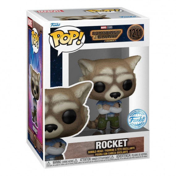 FUNKO Pop Rocket Guardianes de la Galaxia Marvel Exclusivo 1211