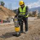 Compactador Vibratorio de Gasolina TAKUMA 6.5 Hp 14 Kn