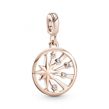 PANDORA PANDORA Me Medall&oacute;n con Recubrimiento en Oro Rosa de 14K Rayos de Vida PANDORA Me 789676C01