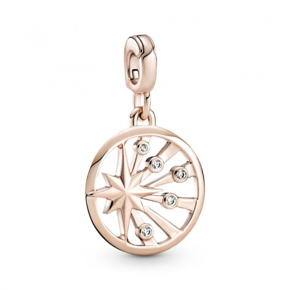 PANDORA PANDORA Me Medallón con Recubrimiento en Oro Rosa de 14K Rayos de Vida PANDORA Me 789676C01