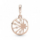 PANDORA PANDORA Me Medallón con Recubrimiento en Oro Rosa de 14K Rayos de Vida PANDORA Me 789676C01