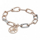 PANDORA PANDORA Me Medallón con Recubrimiento en Oro Rosa de 14K Rayos de Vida PANDORA Me 789676C01