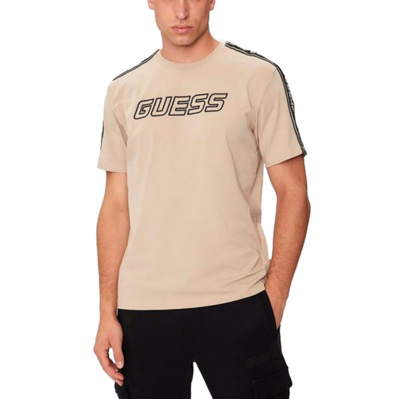 Camiseta Elástica con Logotipo Frontal  GUESS