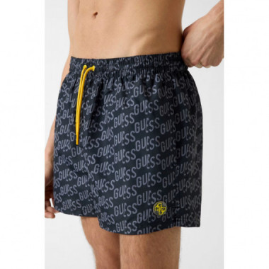 Ba&ntilde;ador con Wavy Logo Impreso de GUESS