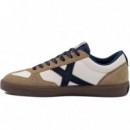 Playeras Munich Blanca Beige Azul