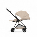 Pack Mios Cozy Beige (chasis Matt Black+capazo Plegable)