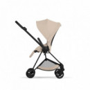 Pack Mios Cozy Beige (chasis Matt Black+capazo Plegable)