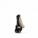 Pack Mios Cozy Beige (chasis Matt Black+capazo Plegable)