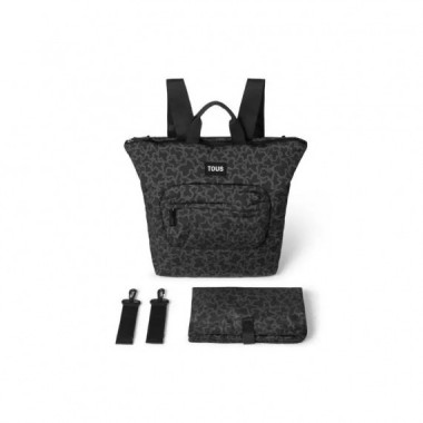 Bolso Mochila con Cambiador Kaos Negro  TOUS