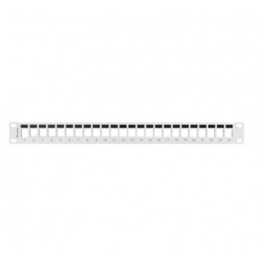 LANBERG PATCH PANEL 24 PUERTOS 1U RACK 19 PARA MODULOS KEYSTONE GRIS