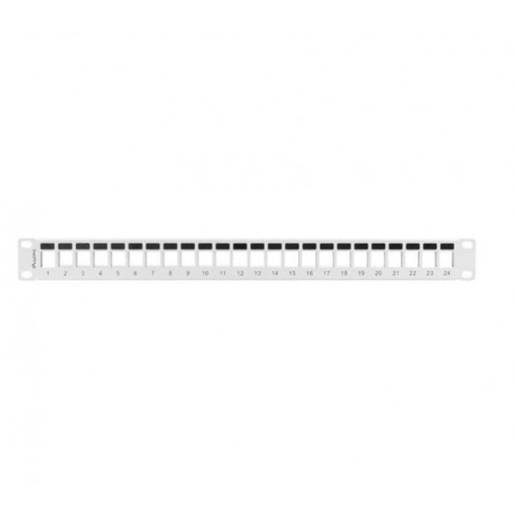 LANBERG PATCH PANEL 24 PUERTOS 1U RACK 19 PARA MODULOS KEYSTONE GRIS