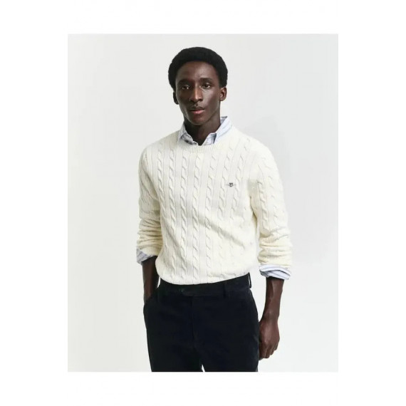 Jersey Cotton Cable C-neck  GANT