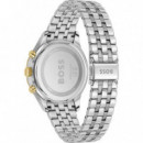 Reloj Plateado E/verde  BOSS
