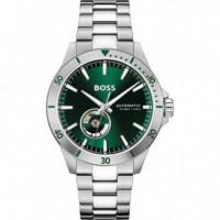 Reloj Plateado Automatico E/verde  BOSS