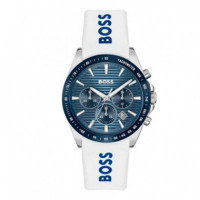 Reloj C/ Silicona Blanca  BOSS