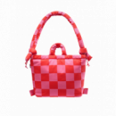 OLEND Bolsos Bolso Mochila ölend Ona Soft Bag Check Red + Pink