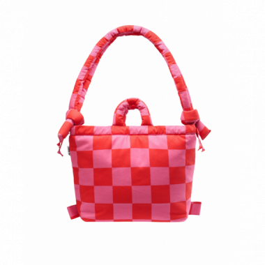 OLEND Bolsos Bolso Mochila &ouml;lend Ona Soft Bag Check Red + Pink