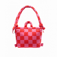 OLEND Bolsos Bolso Mochila ölend Ona Soft Bag Check Red + Pink