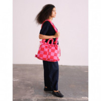OLEND Bolsos Bolso Mochila ölend Ona Soft Bag Check Red + Pink